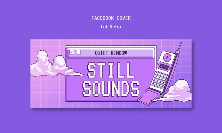 PSD grátis lofi retro event template