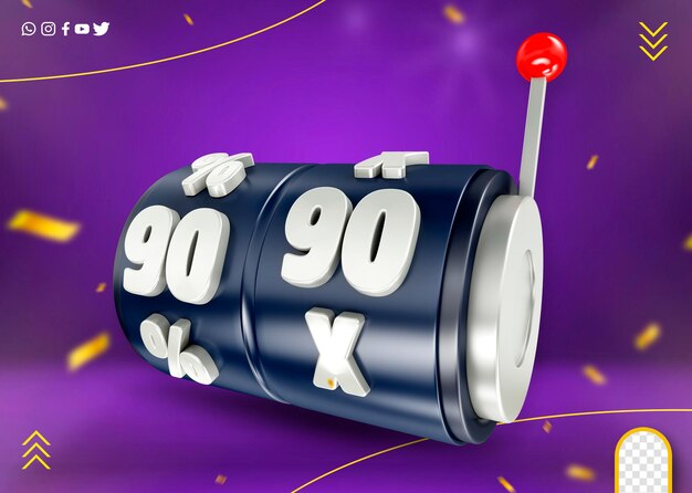 logotipo 3d com desconto especial para composição de ofertas de supermercado