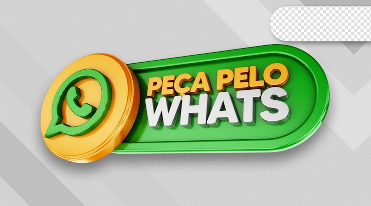 PSD grátis logotipo 3d do whatsapp comprar agora através do aplicativo