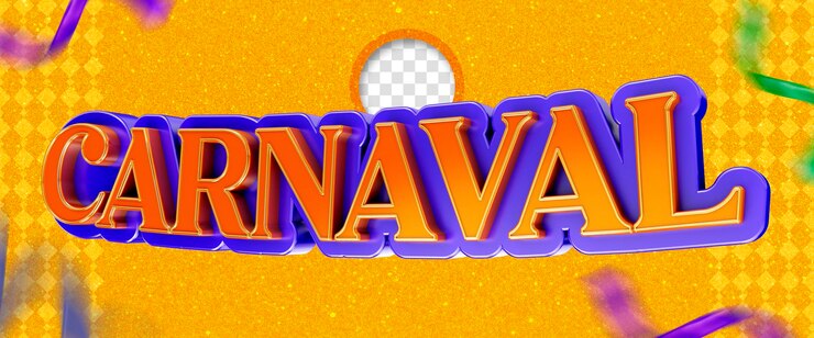 PSD grátis logotipo 3d render carnaval carnaval brasil