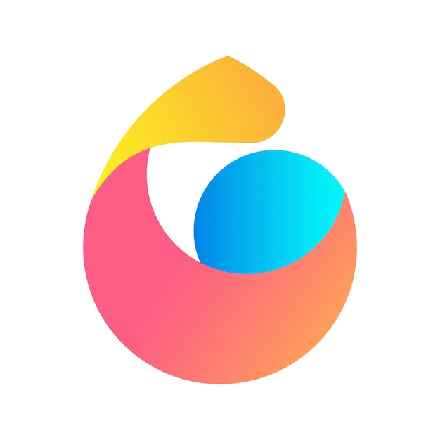 Logotipo abstrato gradiente