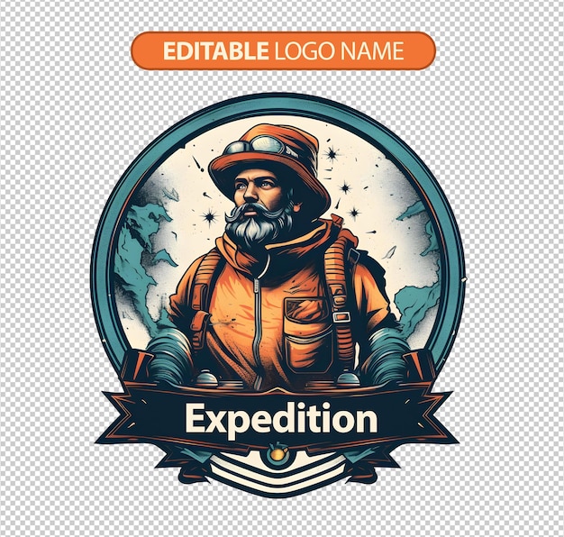 PSD grátis logotipo da expedição