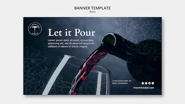 Loja de vinhos modelo banner