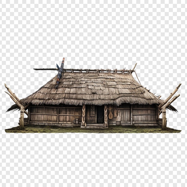 PSD grátis longhouse isolada em fundo transparente