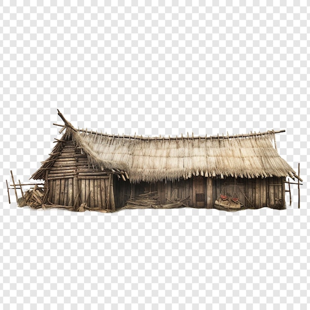 Longhouse isolado em fundo transparente