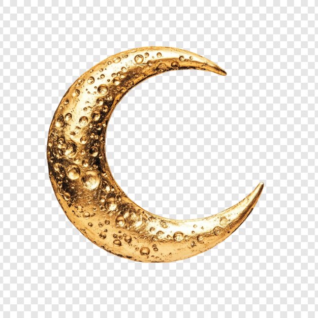 Lua Crescente Dourada Elegança Celestial