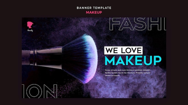 PSD grátis make up banner template design