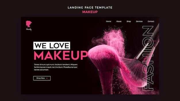 Make up landing page