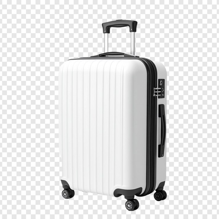 PSD grátis maleta branca bolsa de viagem bagagem de transporte viagem vacação viagem aventura de férias explore wanderlust destination exploration globetrotter