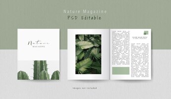 Maquete da capa e parte interna da revista editorial