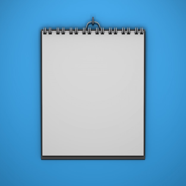 PSD grátis maquete de calendário realista de suspensão com fundo de cor