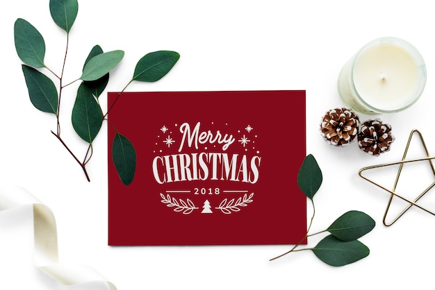 Maquete de cartão de feliz natal