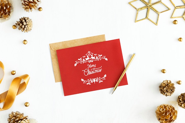 Maquete de cartão de feliz natal