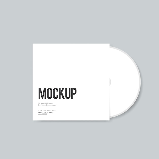 Maquete de design de capa de cd em branco