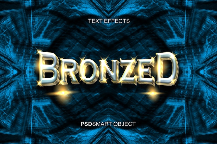 PSD grátis maquete de estilo de texto 3d de ouro bronzeado de luxo