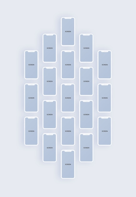 PSD grátis maquete de grade de smartphone