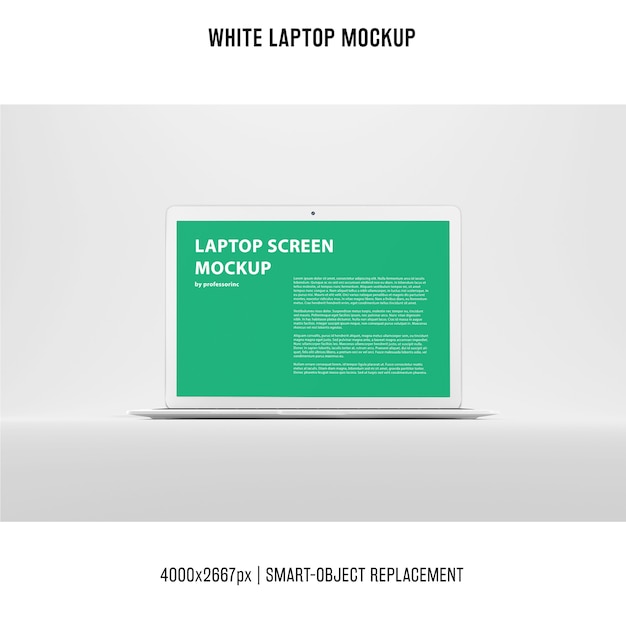 Maquete de laptop branco