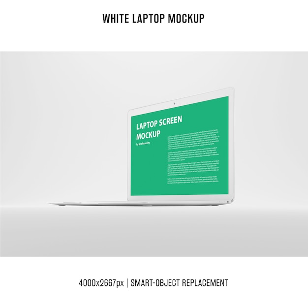 PSD grátis maquete de laptop branco