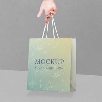 Maquete de sacola de papel psd em estilo minimalista