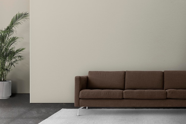 Maquete de sala de estar moderna com design de interior psd