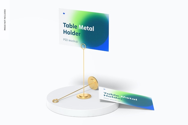 Maquete de suportes para placas de metal para mesa