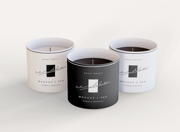 Mockup De Garrafa De Óleo Essencial, Vela De Vidro E Pavios Para Fabricação De  Velas Em Flocos De Cera De Soja, Rótulo Em Branco Para Design Foto Royalty  Free, Gravuras, Imagens e