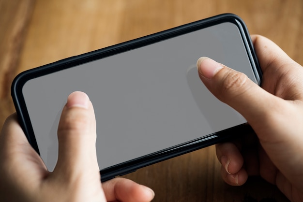Maquete do celular com tela sensível ao toque