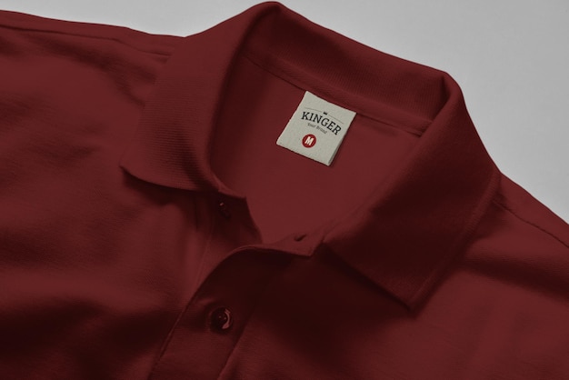 Maquete do logotipo etiqueta do pescoço da camisa polo Psd Premium