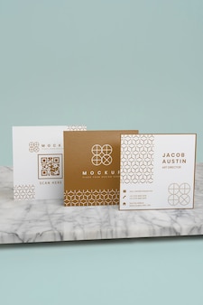 Maquete elegante para composição de cartões corporativos