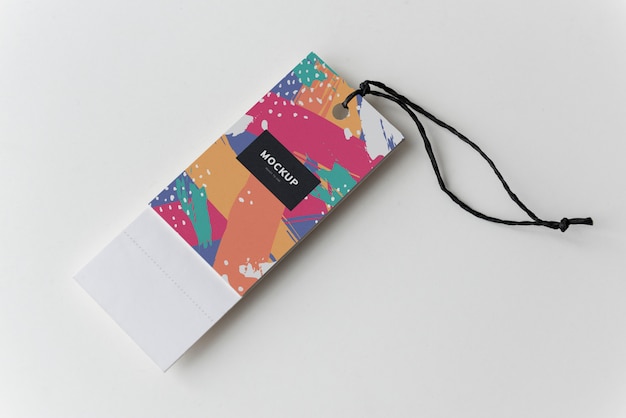 Marcador colorido tags mockup design