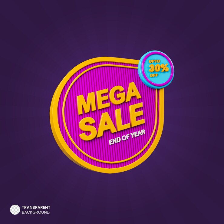 PSD grátis mega banner de promoção 3d de venda