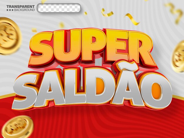 Mega promoção de marca 3D: supermercado oferece logotipo de varejo