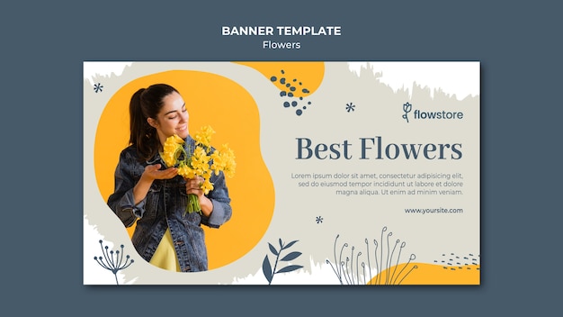 Melhor modelo de banner de buquê de flores