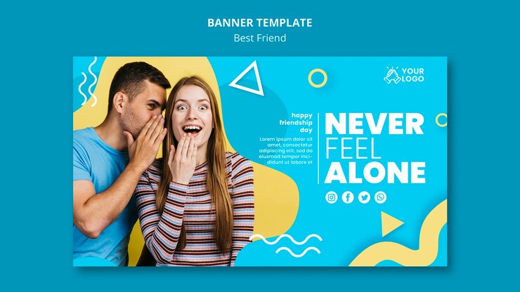 PSD grátis melhores amigas de design de modelo de banner