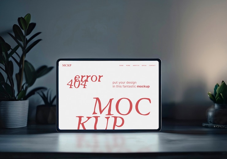 PSD grátis mensagem de erro 404 no tablet