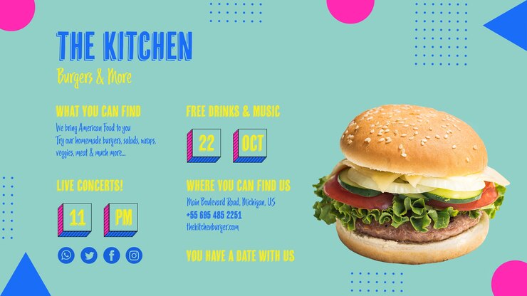 PSD grátis menu de cozinha americana saborosa hambúrguer