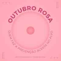 PSD grátis mídia social feed instagram outubro rosa