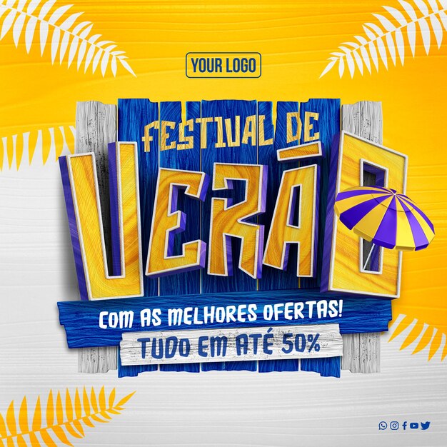 Mídia social pós festival de verão com as melhores ofertas