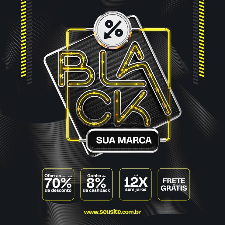 PSD grátis mídia social post feed sexta-feira negra com frete grátis