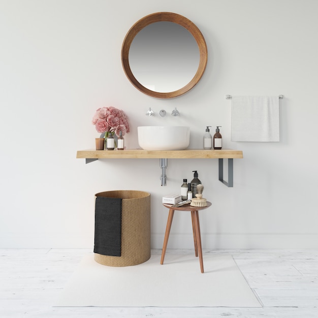 mobília moderna da sala de banho