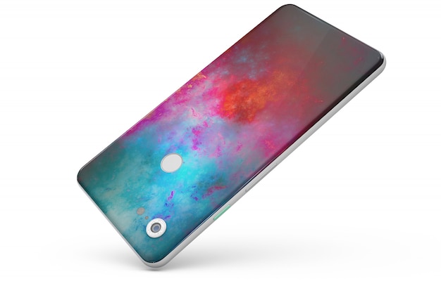 Mock-up de pele de smartphone isolado