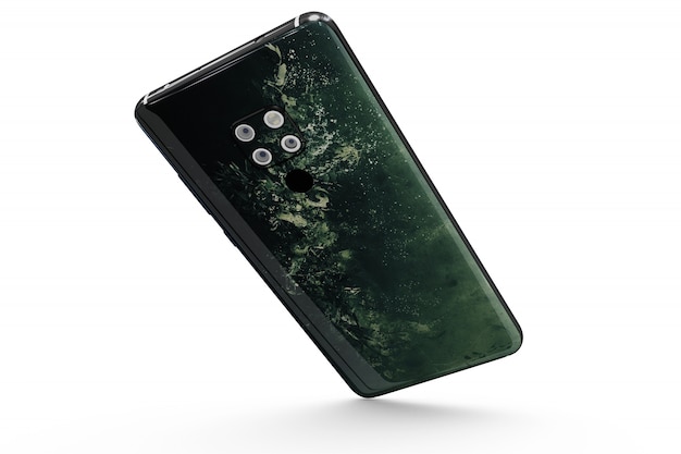 Mock-up de pele de smartphone isolado