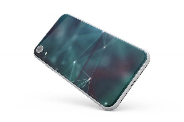 Mock-up de pele de smartphone isolado