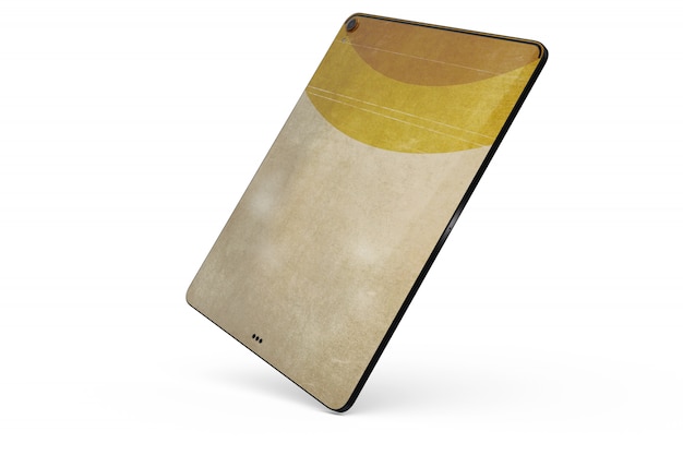 Mock-up de pele de Tablet isolado