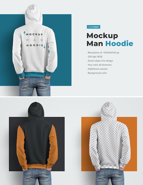pullover moletom com capuz mockup templates pack