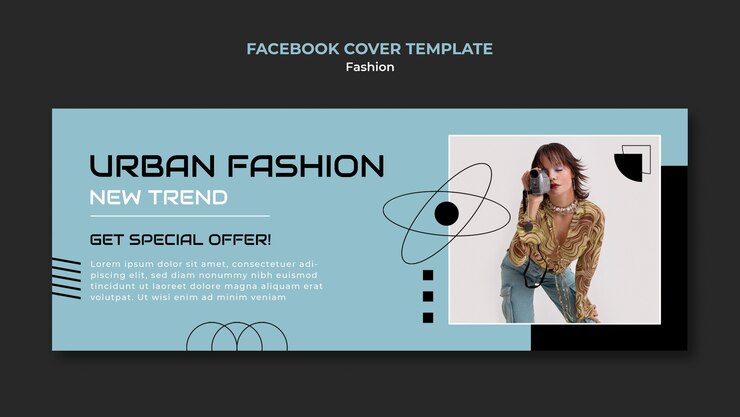 PSD grátis modas de moda modelo de capa do facebook