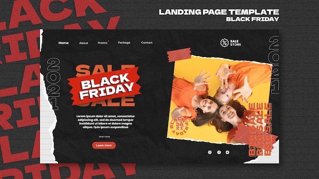 PSD grátis modelo da web da black friday