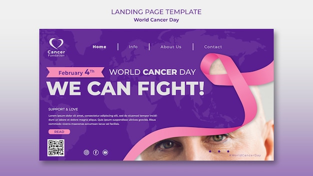 Modelo da web para conscientização do dia mundial do câncer