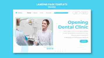 PSD grátis modelo de anúncio de dentista na página de destino