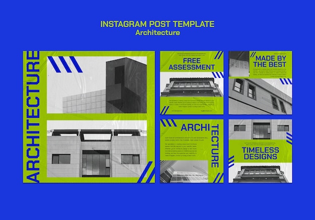 PSD grátis modelo de arquitetura de design plano